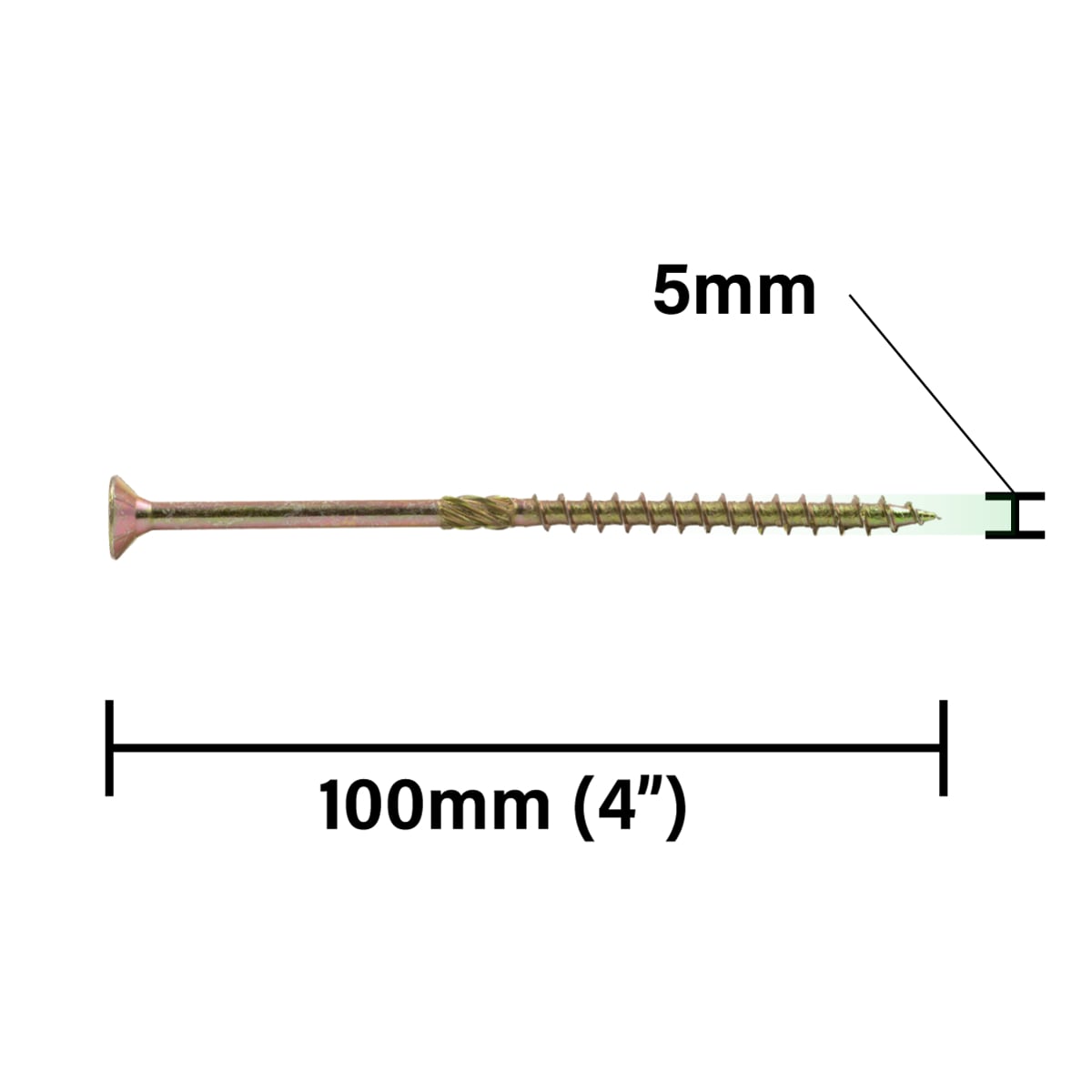 Rikä MPSRX026 5.0 x 100mm RX High Performance CSK Pozi Multi Purpose Screw 250pk
